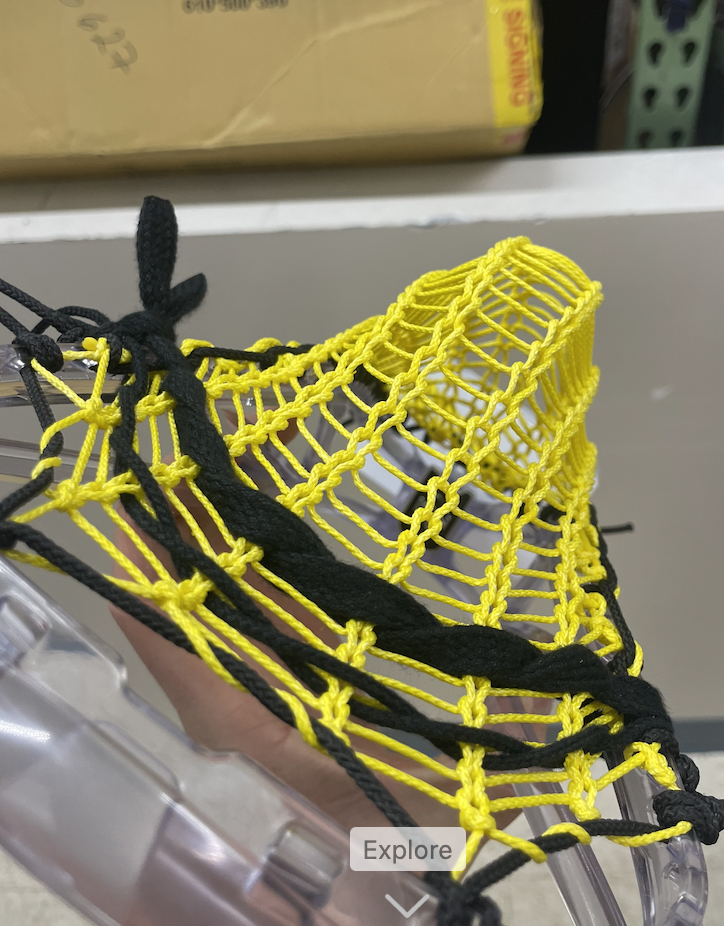 Fully customizable lacrosse stringing with multiple color options at Play It Again Sports